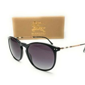 Burberry Men's Black and Grey Gradient Sunglasses!
